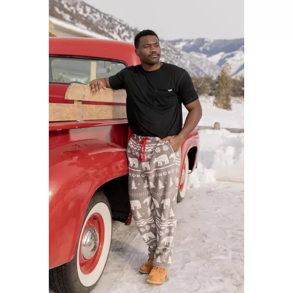 Lazy One Mens Fleece Pajama Pants Nordic Fleece Pajama Bottoms for Men Warm Pajama PantsNordic Bear Pajama Pants