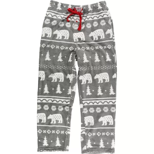 Lazy One Mens Fleece Pajama Pants Nordic Fleece Pajama Bottoms for Men Warm Pajama PantsNordic Bear Pajama Pants