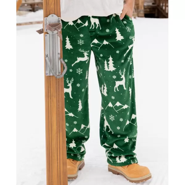 Lazy One Mens Fleece Pajama Pants Nordic Fleece Pajama Bottoms for Men Warm Pajama PantsReindeer Pajama Pants