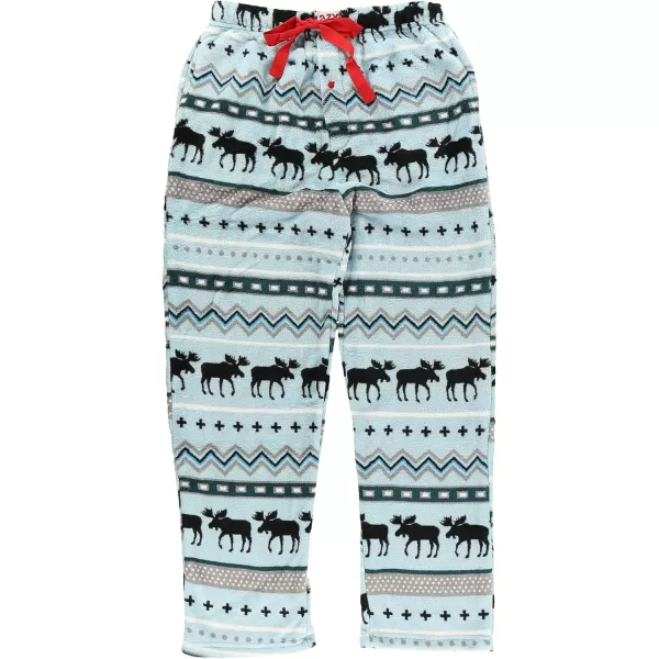 Lazy One Mens Fleece Pajama Pants Nordic Fleece Pajama Bottoms for Men Warm Pajama PantsWinter Moose Pajama Pants