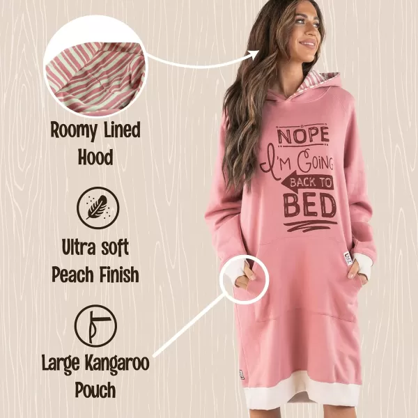 Lazy One Oversized Hoodie Sweatshirt Comfortable SleepwearBack to Bed Sleep Hoodie