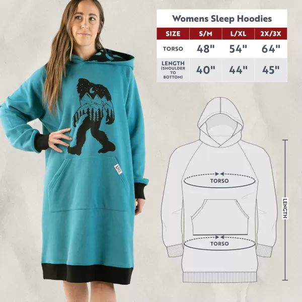 Lazy One Oversized Hoodie Sweatshirt Comfortable SleepwearBigfoot Sleep Hoodie