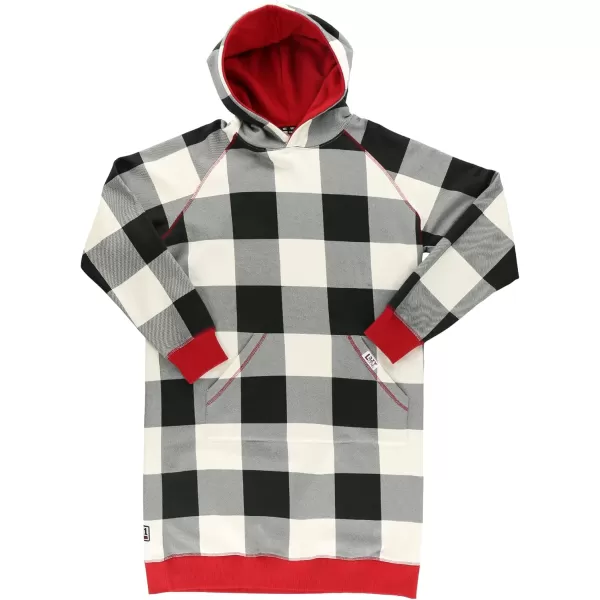 Lazy One Oversized Hoodie Sweatshirt Comfortable SleepwearBlack  White Plaid Sleep Hoodie