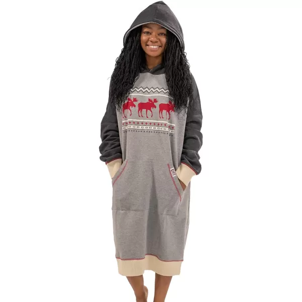 Lazy One Oversized Hoodie Sweatshirt Comfortable SleepwearCabin Moose Sleep Hoodie