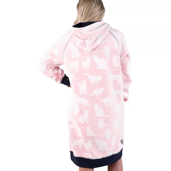 Lazy One Oversized Hoodie Sweatshirt Comfortable SleepwearCat Mom Sleep Hoodie
