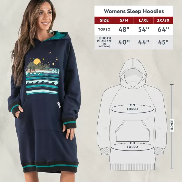 Lazy One Oversized Hoodie Sweatshirt Comfortable SleepwearCoastal Sleep Hoodies
