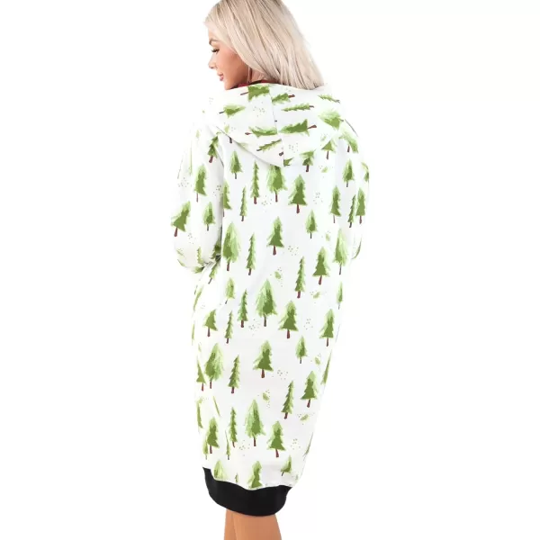 Lazy One Oversized Hoodie Sweatshirt Comfortable SleepwearEvergreen Plaid Sleep Hoodie