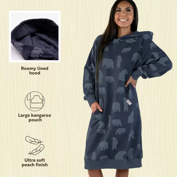 Lazy One Oversized Hoodie Sweatshirt Comfortable SleepwearGet Lost Sleep Hoodie