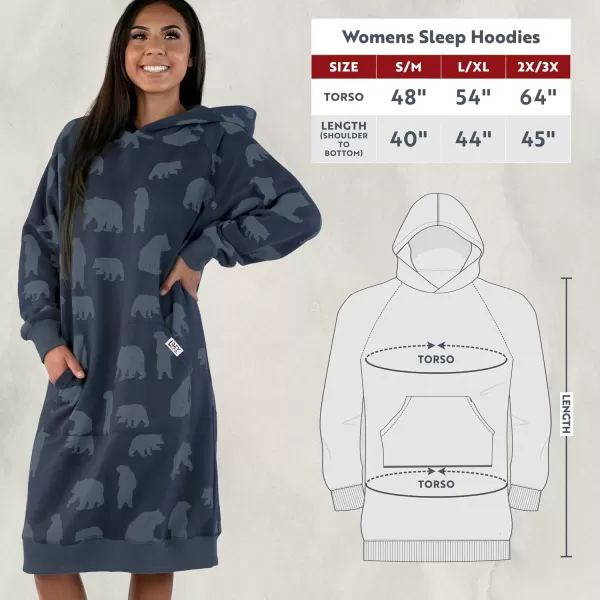 Lazy One Oversized Hoodie Sweatshirt Comfortable SleepwearGet Lost Sleep Hoodie