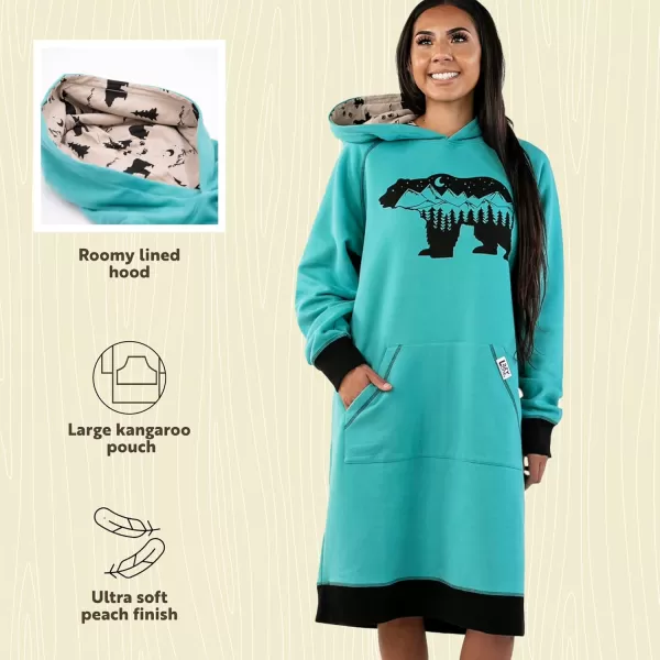 Lazy One Oversized Hoodie Sweatshirt Comfortable SleepwearMountain Bear Sleep Hoodie