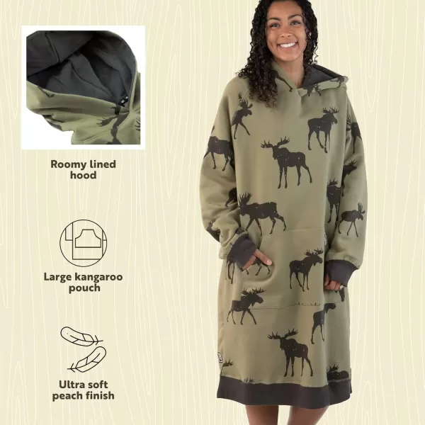 Lazy One Oversized Hoodie Sweatshirt Comfortable SleepwearMountain Made Sleep Hoodie