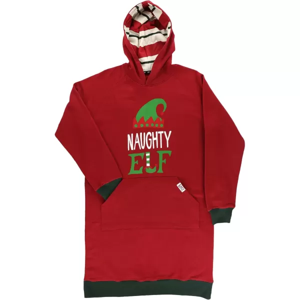 Lazy One Oversized Hoodie Sweatshirt Comfortable SleepwearNaughty Elf Sleep Hoodie