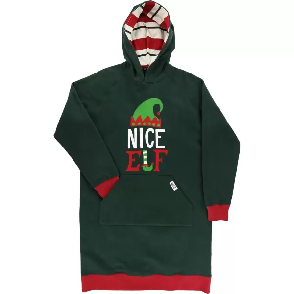 Lazy One Oversized Hoodie Sweatshirt Comfortable SleepwearNice Elf Sleep Hoodie