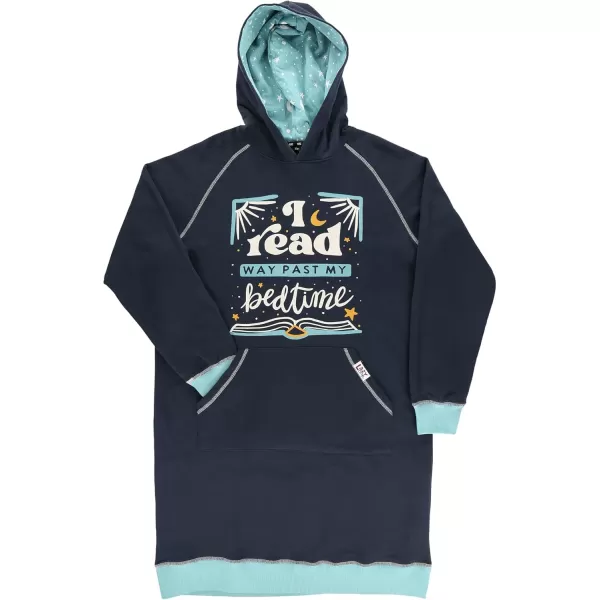 Lazy One Oversized Hoodie Sweatshirt Comfortable SleepwearRead Past Bedtime Sleep Hoodie