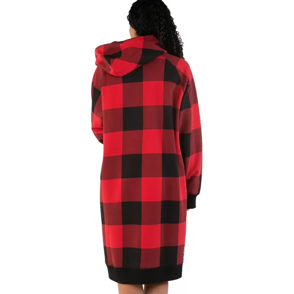 Lazy One Oversized Hoodie Sweatshirt Comfortable SleepwearRed Plaid Sleep Hoodie