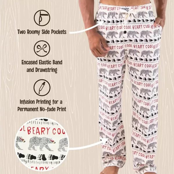 Lazy One Pajama Pants For Men Mens Separate Bottoms Lounge Pants Funny HumorousBeary Cool Pajama Pants