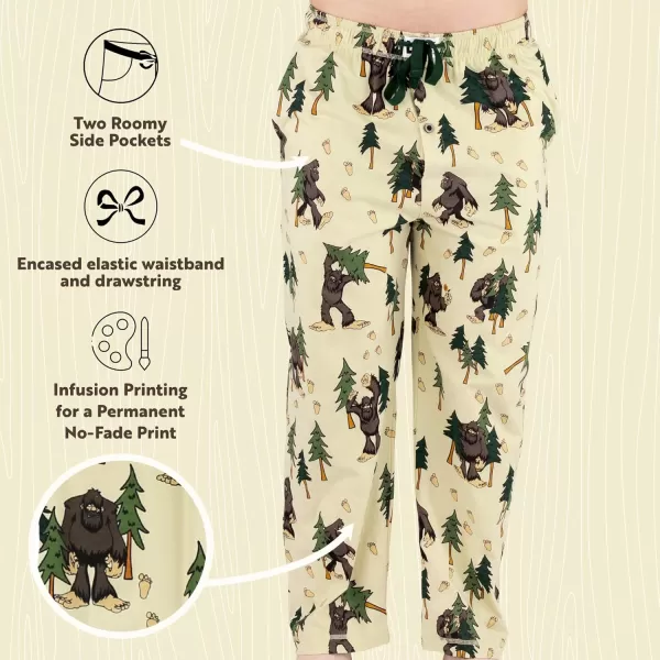 Lazy One Pajama Pants For Men Mens Separate Bottoms Lounge Pants Funny HumorousBigfoot Pajama Pants