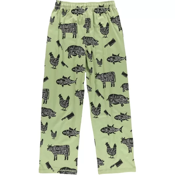 Lazy One Pajama Pants For Men Mens Separate Bottoms Lounge Pants Funny HumorousButcher Map Pajama Pants