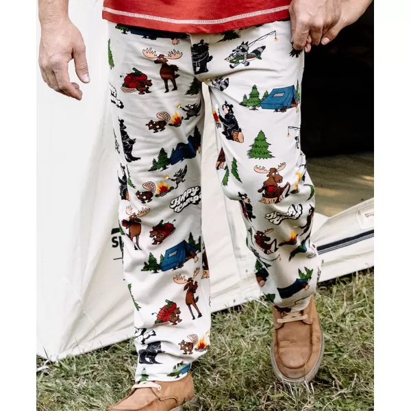 Lazy One Pajama Pants For Men Mens Separate Bottoms Lounge Pants Funny HumorousHappy Camper Grey Pajama Pants