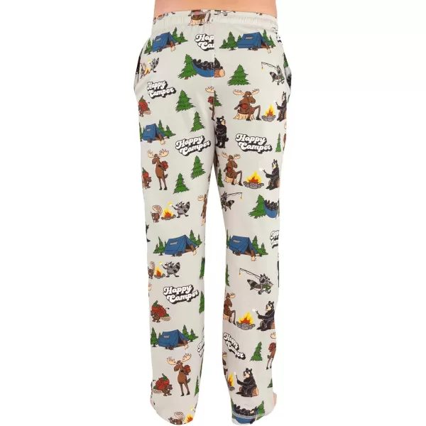 Lazy One Pajama Pants For Men Mens Separate Bottoms Lounge Pants Funny HumorousHappy Camper Grey Pajama Pants