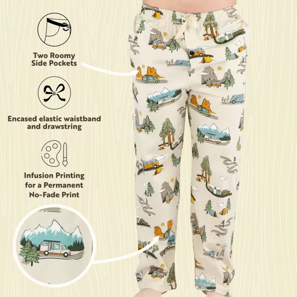 Lazy One Pajama Pants For Men Mens Separate Bottoms Lounge Pants Funny HumorousRoad Trip Pajama Pants