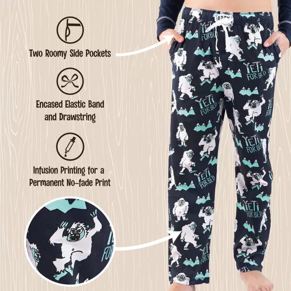 Lazy One Pajama Pants For Men Mens Separate Bottoms Lounge Pants Funny HumorousYeti for Bed Mens Pajama Pants