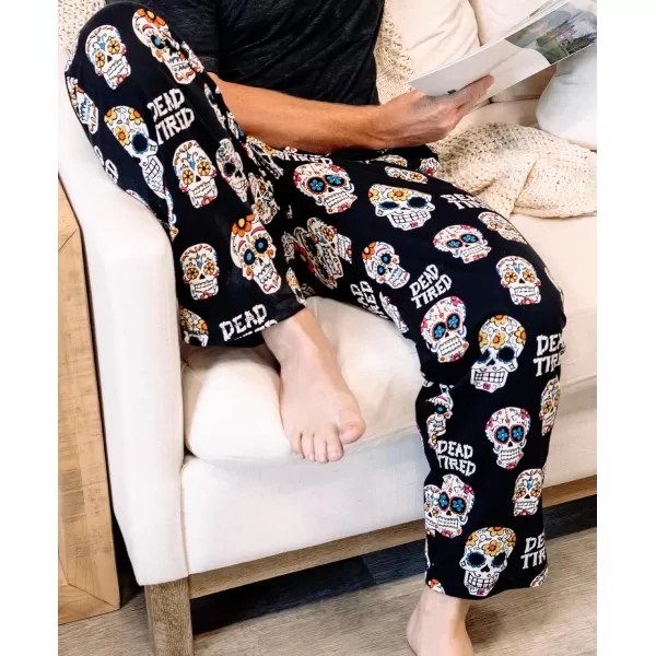 Lazy One Pajama Pants For Men Mens Separate Bottoms Lounge Pants FunnyDead Tired Pj Pant L