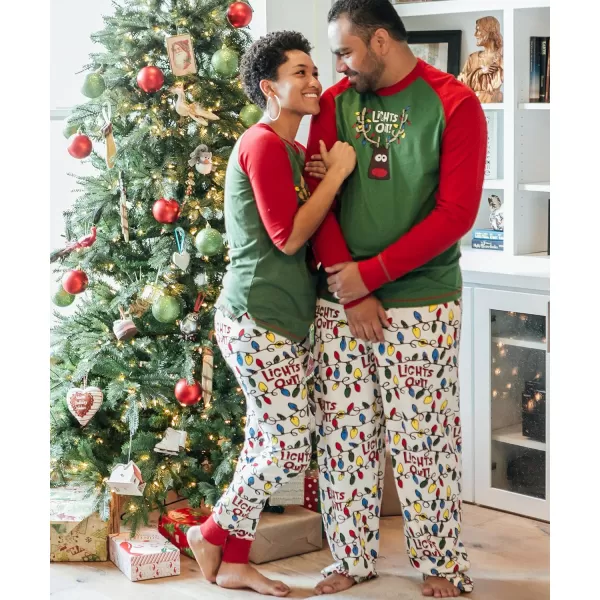 Lazy One Pajama Pants For Men Mens Separate Bottoms Lounge Pants FunnyWhite Lights Out Mens Pajama Pants