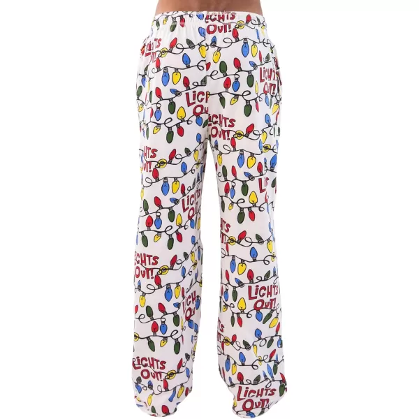 Lazy One Pajama Pants For Men Mens Separate Bottoms Lounge Pants FunnyWhite Lights Out Mens Pajama Pants
