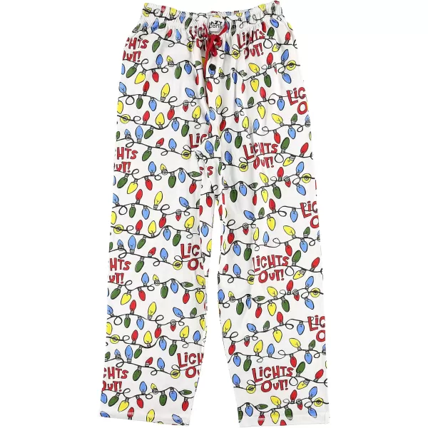 Lazy One Pajama Pants For Men Mens Separate Bottoms Lounge Pants FunnyWhite Lights Out Mens Pajama Pants