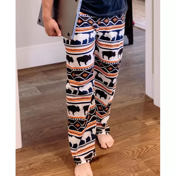 Lazy One Pajama Pants For Men Mens Separate Bottoms Lounge Pants FunnyWhite black Buffalo Fair Isle Mens Pants
