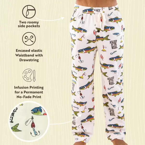 Lazy One Pajama Pants For Men Mens Separate Bottoms Lounge PantsAsleep at the Reel Pajama Pants