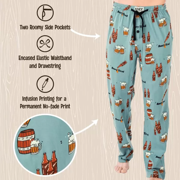 Lazy One Pajama Pants For Men Mens Separate Bottoms Lounge PantsBeery Tired Pajama Pants