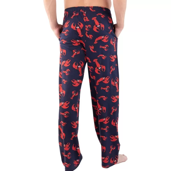 Lazy One Pajama Pants For Men Mens Separate Bottoms Lounge PantsBlue  Red Lobster Pajama Pants