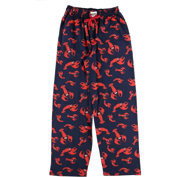 Lazy One Pajama Pants For Men Mens Separate Bottoms Lounge PantsBlue  Red Lobster Pajama Pants