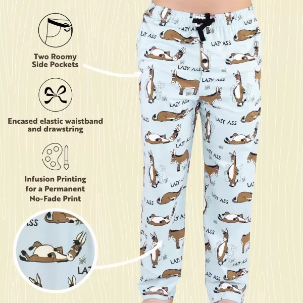 Lazy One Pajama Pants For Men Mens Separate Bottoms Lounge PantsLazy Ass Blue Pj Pant