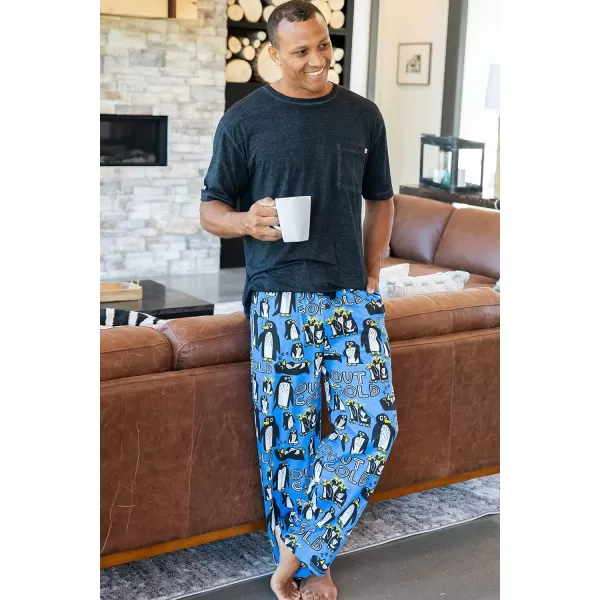 Lazy One Pajama Pants For Men Mens Separate Bottoms Lounge PantsOut Cold Penguin Pajama Pants