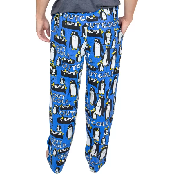 Lazy One Pajama Pants For Men Mens Separate Bottoms Lounge PantsOut Cold Penguin Pajama Pants