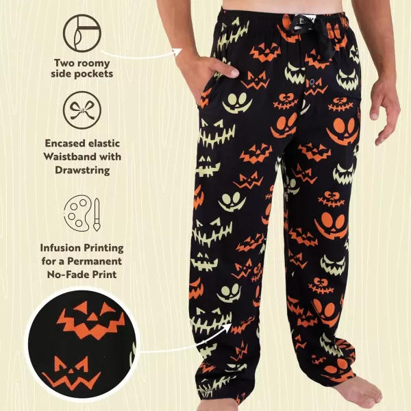 Lazy One Pajama Pants For Men Mens Separate Bottoms Lounge PantsSpooky Faces Pj Pant
