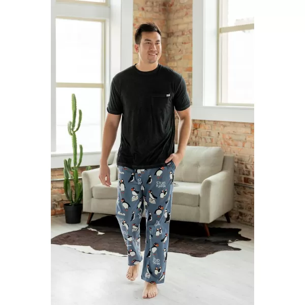 Lazy One Pajama Pants For Men Mens Separate Bottoms Lounge PantsStud Puffin Blue Pj Pant