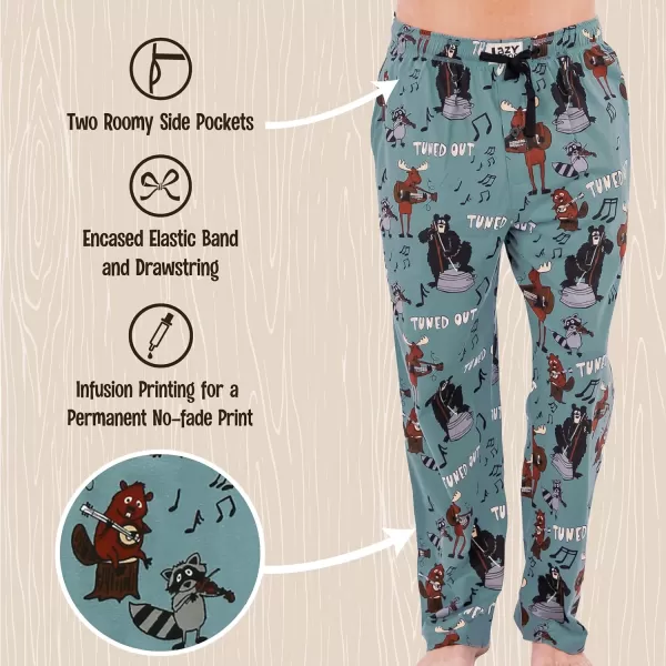 Lazy One Pajama Pants For Men Mens Separate Bottoms Lounge PantsTuned Out Pajama Pants