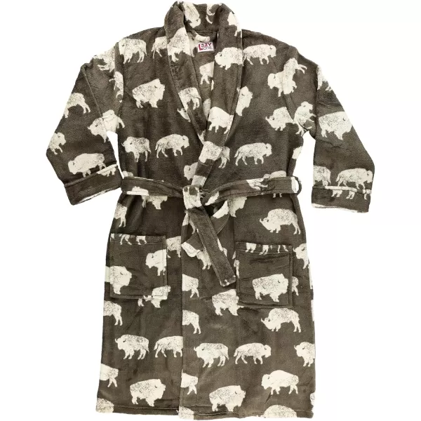 Lazy One UltraCozy Plaid Bathrobes for MenBison Bathrobe