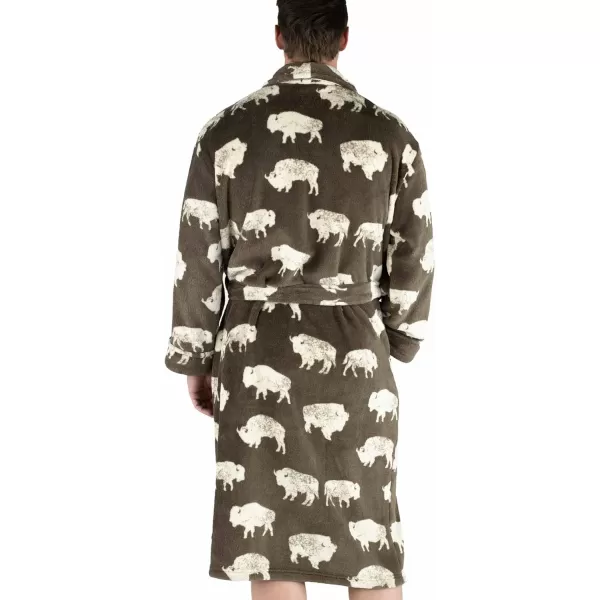 Lazy One UltraCozy Plaid Bathrobes for MenBison Bathrobe