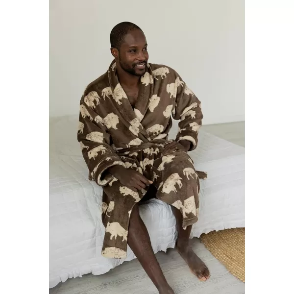 Lazy One UltraCozy Plaid Bathrobes for MenBison Bathrobe