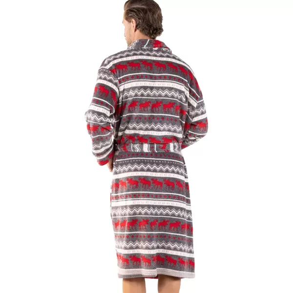 Lazy One UltraCozy Plaid Bathrobes for MenCabin Moose Bathrobe