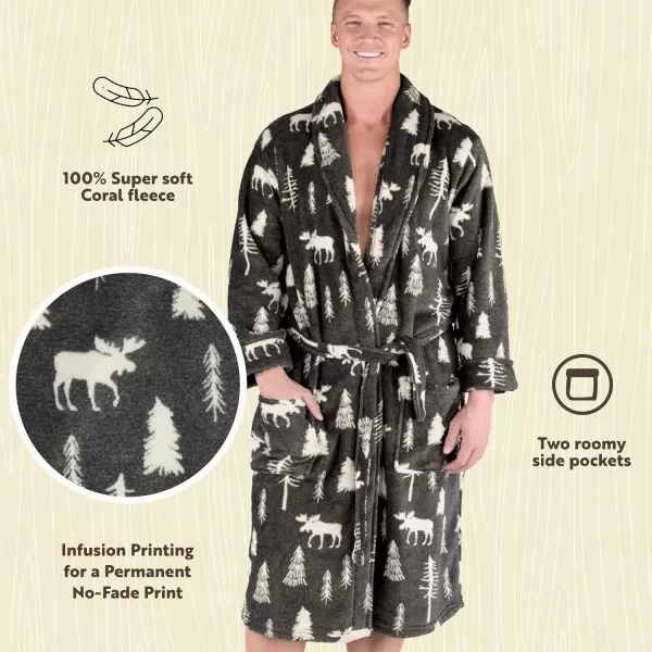 Lazy One UltraCozy Plaid Bathrobes for MenTake a Hike Bathrobe