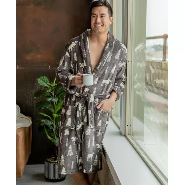 Lazy One UltraCozy Plaid Bathrobes for MenTake a Hike Bathrobe