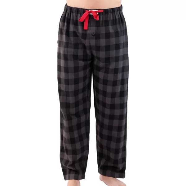 Lazy One Flannel Pajama Pants For Men Mens Separate Bottoms Lounge PantsGrey Buffalo Check Mens Pajama Pants