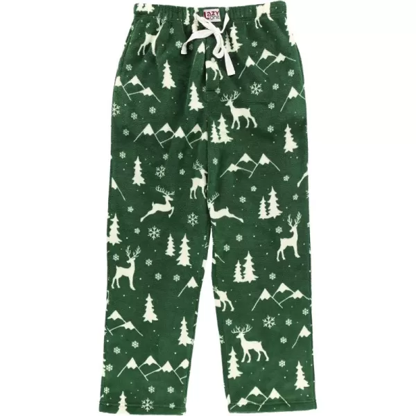 Lazy One Mens Fleece Pajama Pants Nordic Fleece Pajama Bottoms for Men Warm Pajama PantsReindeer Pajama Pants