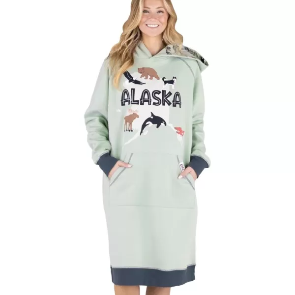 Lazy One Oversized Hoodie Sweatshirt Comfortable SleepwearAlaska Sleep Hoodie